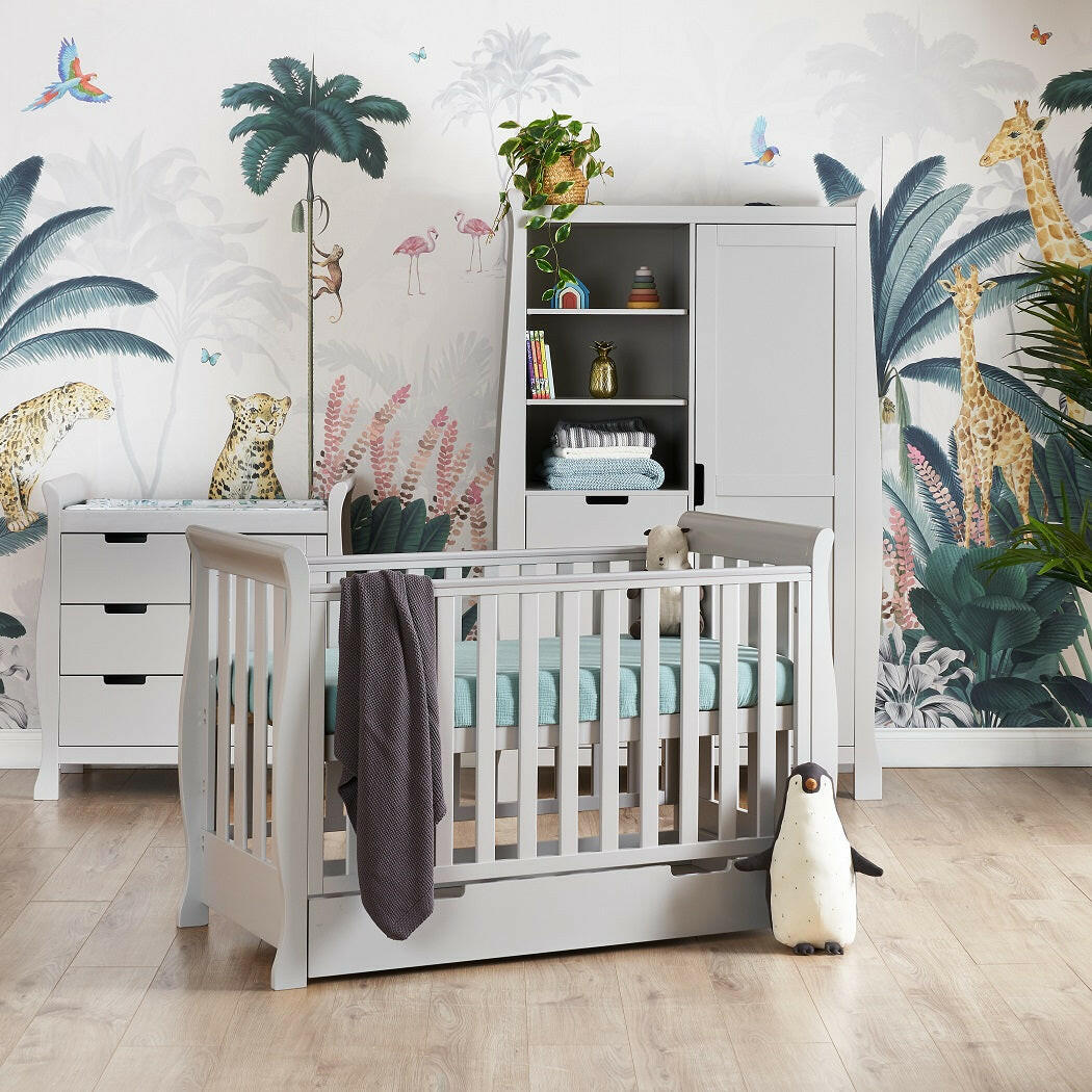 Obaby Stamford Mini Sleigh 3 Piece Room Set (Warm Grey)