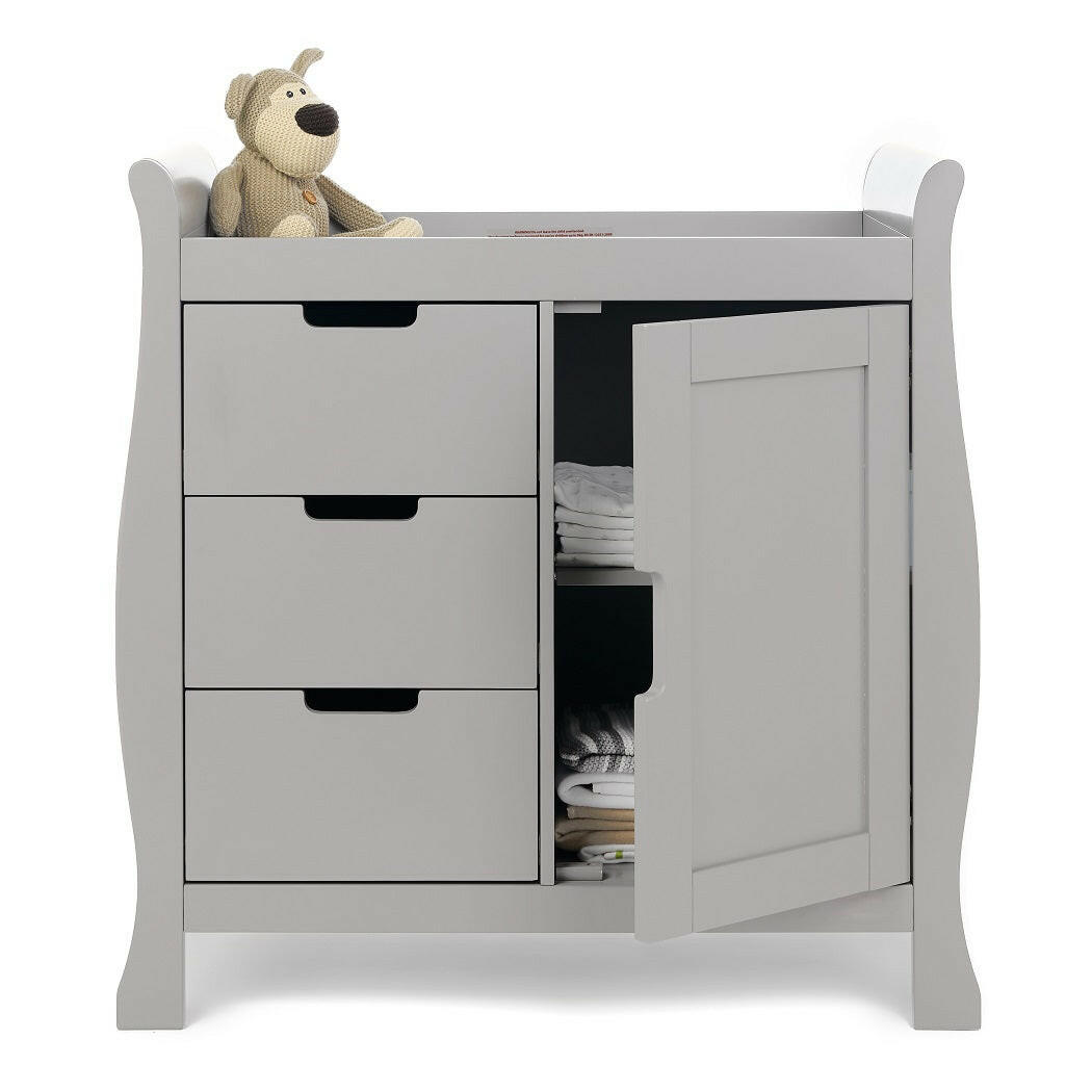 Obaby Stamford Mini Sleigh 3 Piece Room Set (Warm Grey)