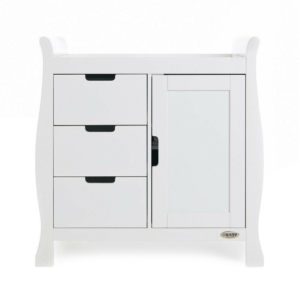 Obaby Stamford Classic Sleigh 2 Piece Room Set (White)