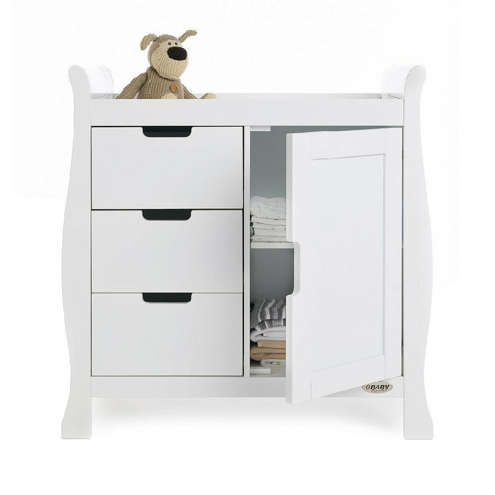 Obaby Stamford Classic Sleigh 2 Piece Room Set (White)