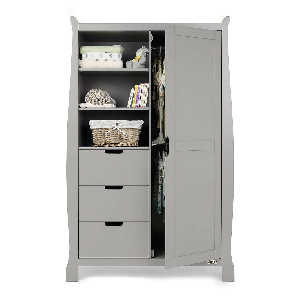 Obaby Stamford Classic Sleigh 3 Piece Room Set (Warm Grey)