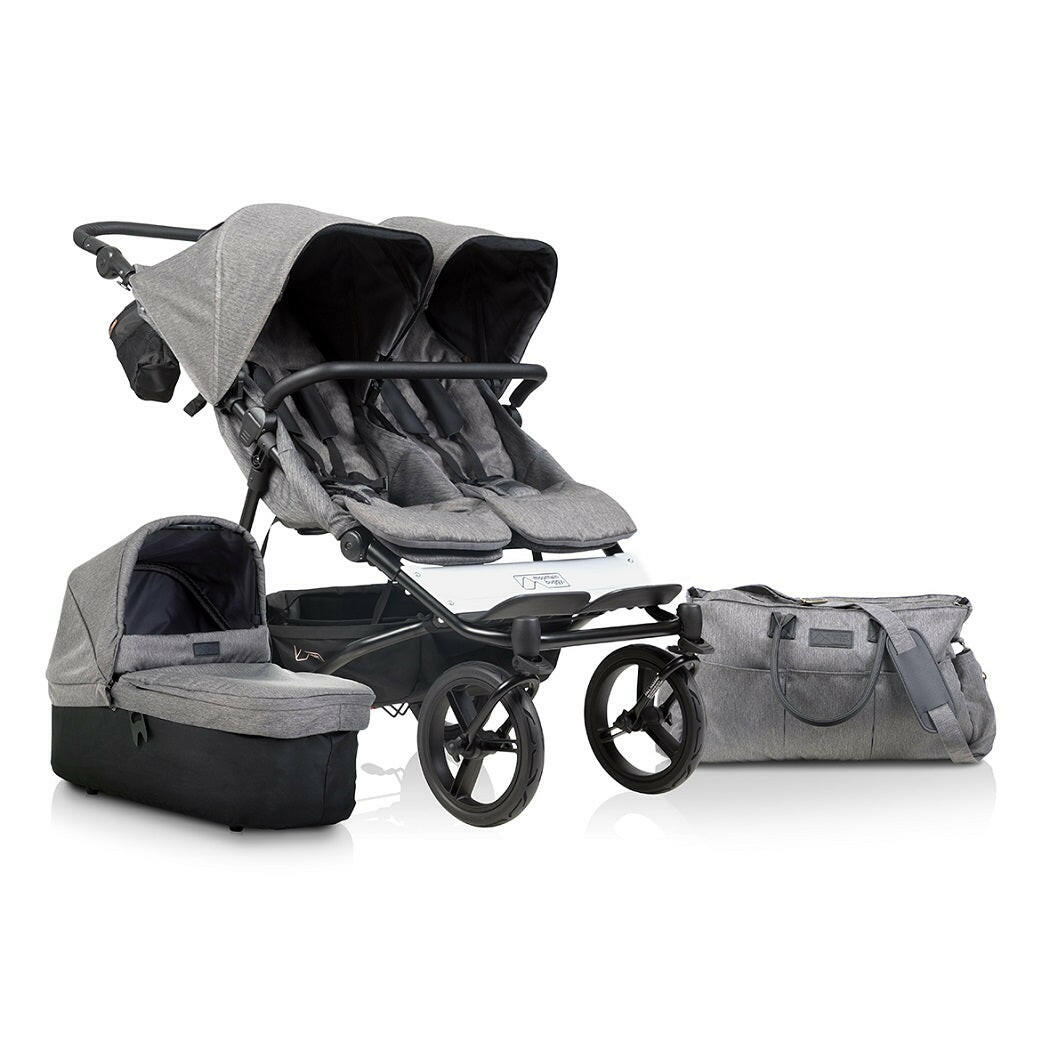Mountain Buggy Duet V3 Double Pushchair - Luxury Collection Bundle - Herringbone