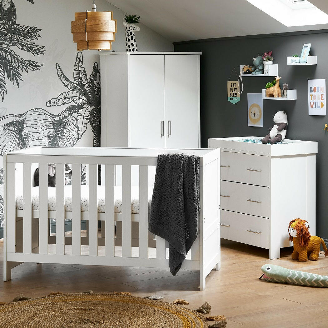 Obaby Nika 3 Piece Room Set (White Wash)