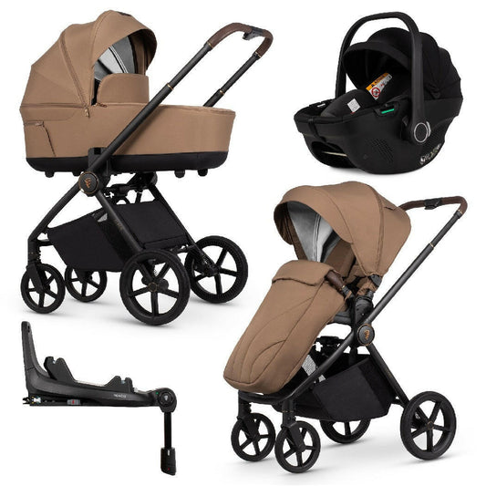 Venicci CLARO 3-in-1 Travel System with 360 ISOFIX Base - Caramel