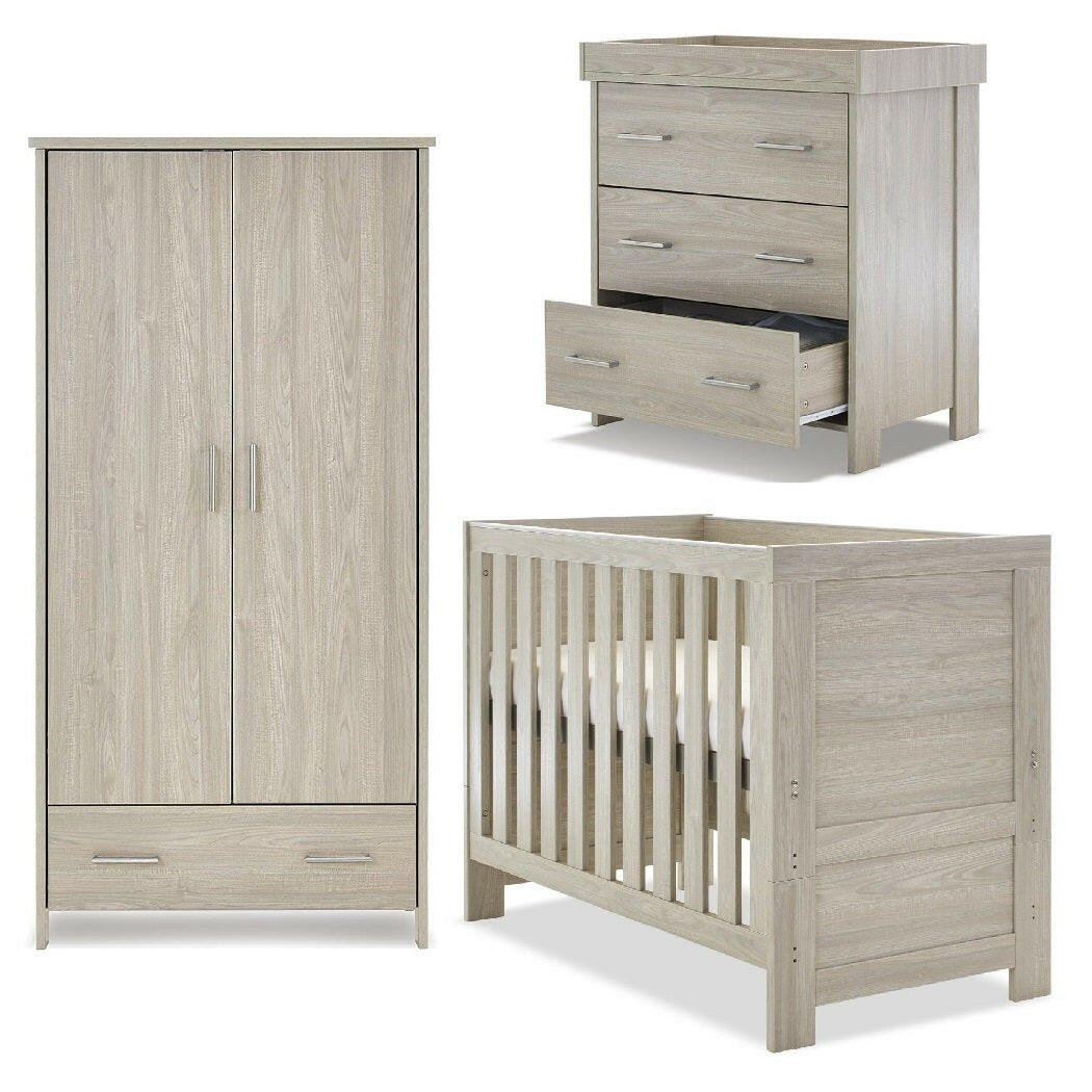 Obaby Nika 3 Piece Room Set (Grey Wash)