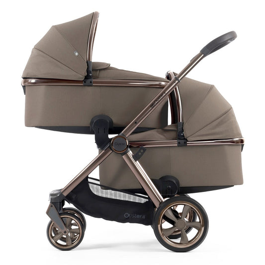 Oyster4 Twin LUXURY Bundle - Mink - Double Pram Pushchair Travel System