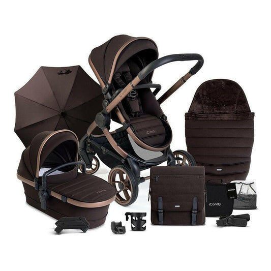 iCandy Peach 7 Pram Pushchair Complete Bundle (Pecan)