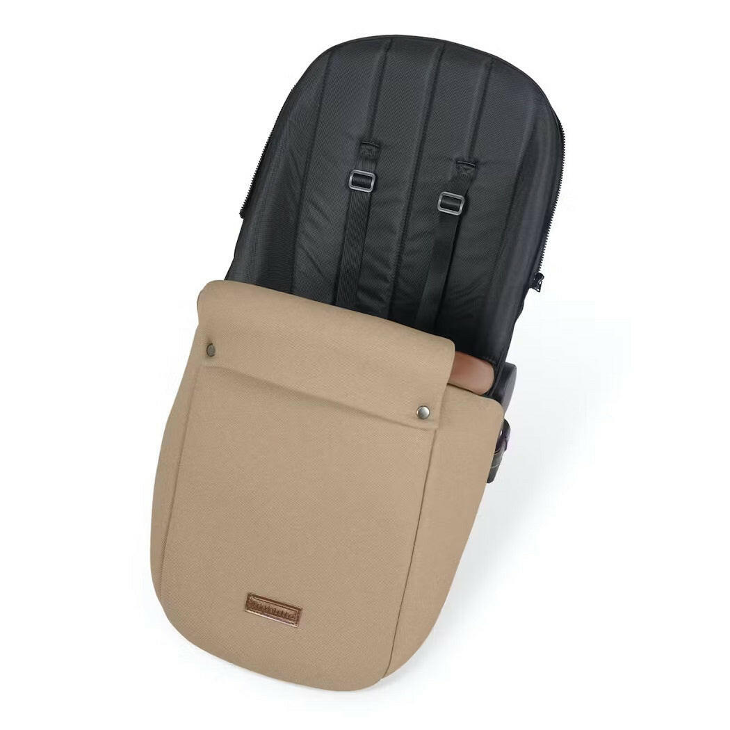 Ickle Bubba Stomp LUXE Travel System with Cirrus Car Seat & Base - Black/Desert/Tan - plus Bubba&Me Crib