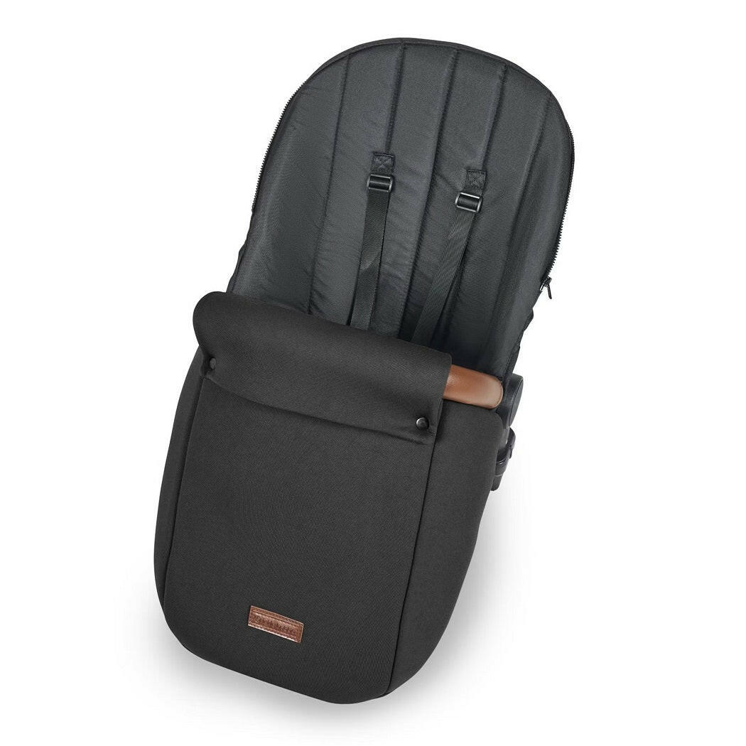 Ickle Bubba Stomp LUXE Travel System with Cirrus Car Seat & Base - Black/Midnight/Tan - plus Bubba&Me Crib