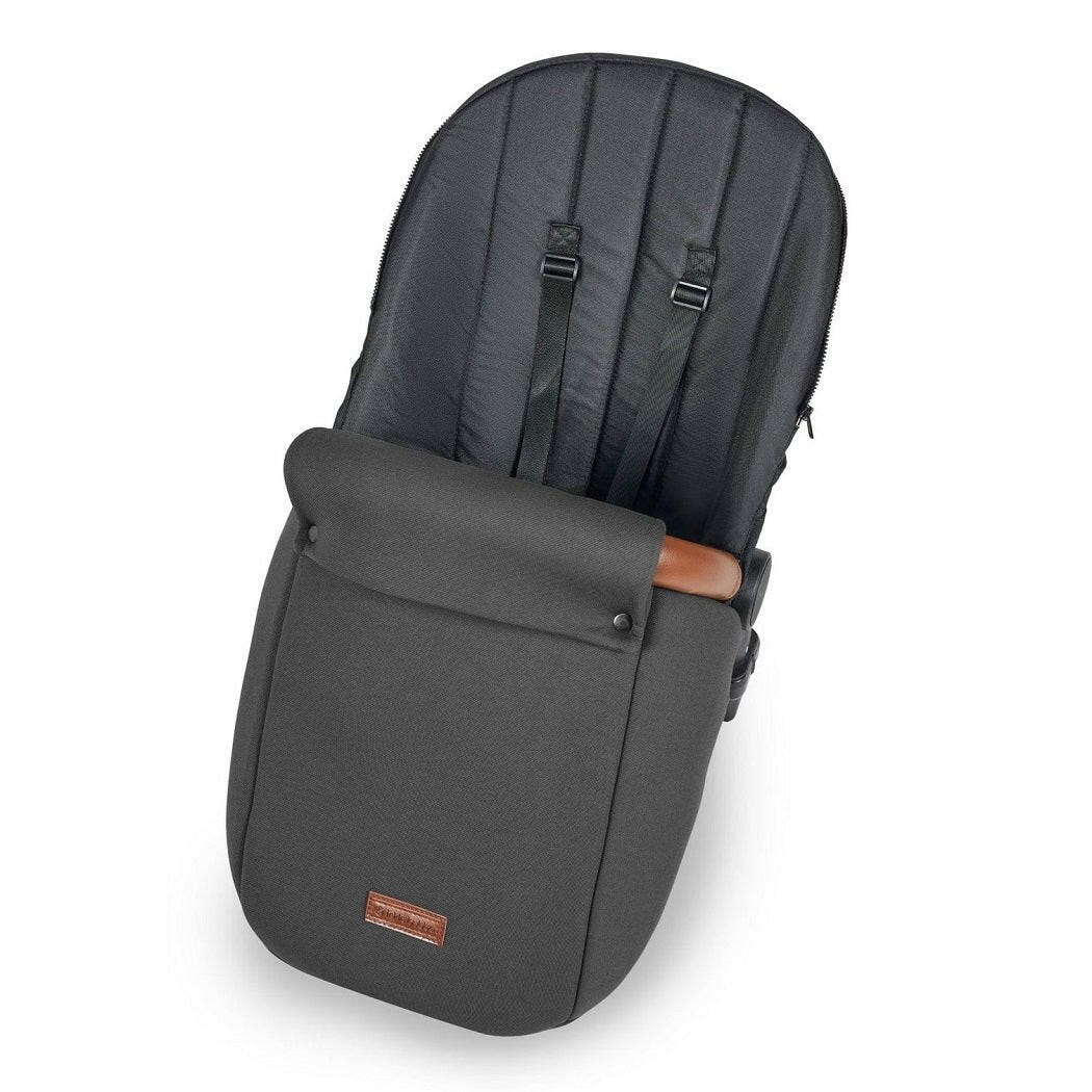 Ickle Bubba Stomp LUXE Travel System with Cirrus Car Seat & Base - Black/Charcoal/Tan - plus Bubba&Me Crib