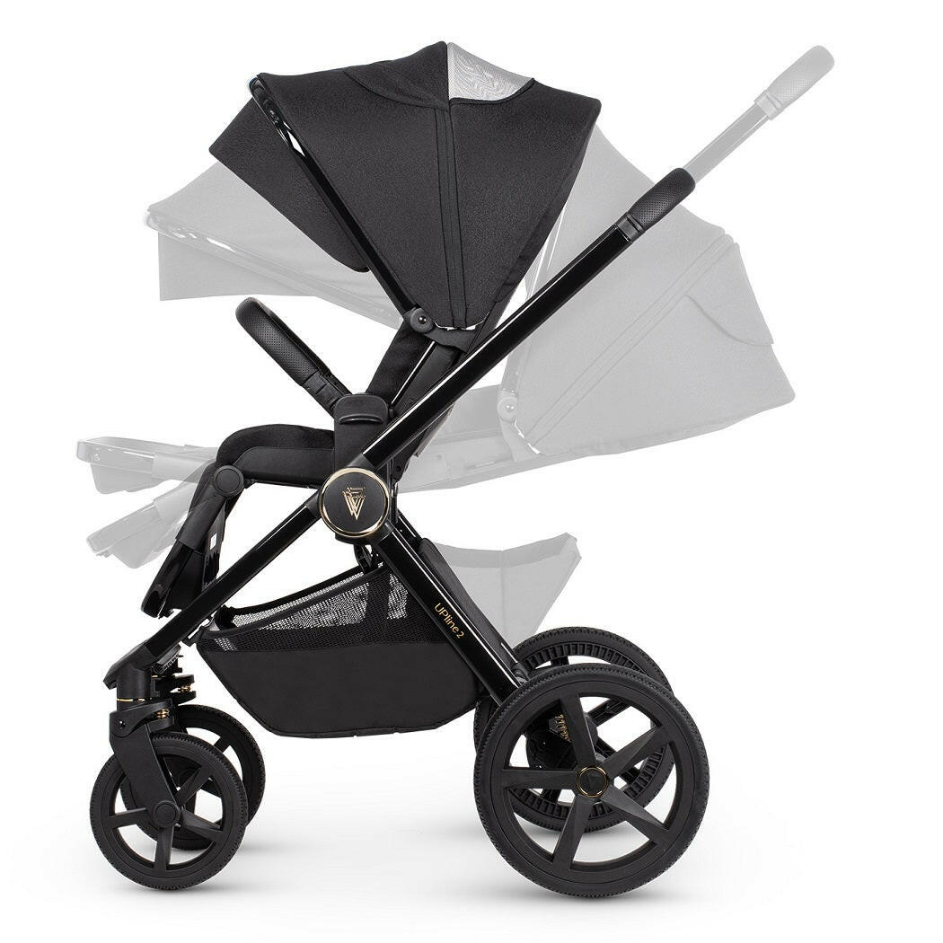 Venicci Upline 2 - All Black - 3in1 Travel System with 360 ISOFIX Base