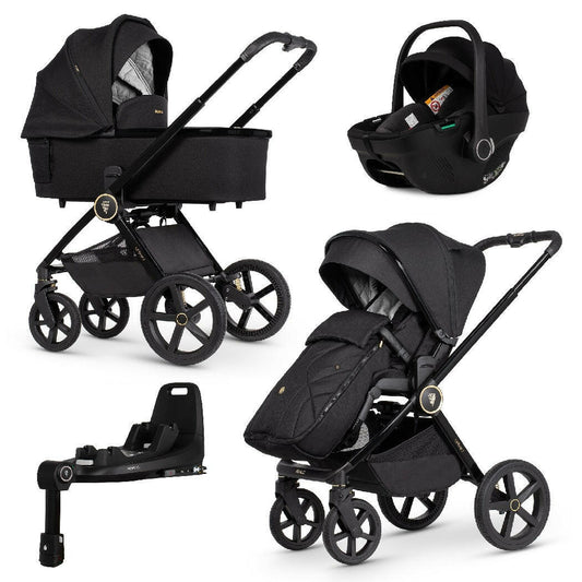 Venicci Upline 2 - All Black - 3in1 Travel System with 360 ISOFIX Base