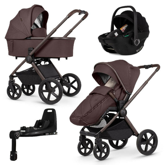Venicci Upline 2 - SE Burgundy - 3in1 Travel System with 360 ISOFIX Base