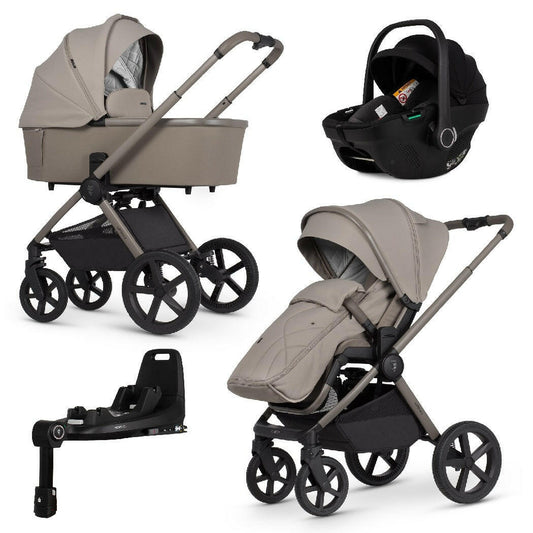 Venicci Upline 2 - Taupe - 3in1 Travel System with 360 ISOFIX Base