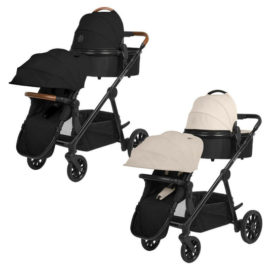 Ickle Bubba VIRGO Double Pram Pushchair Bundle Growing Family - 11 Piece