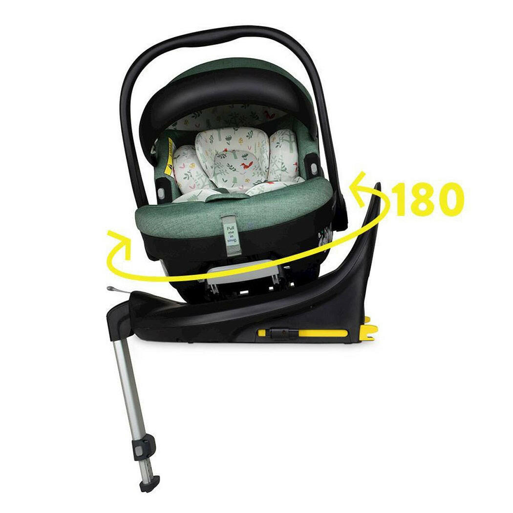 Cosatto Wow 3 Meadow Everything Bundle with 360° Rotating Car Seat & ISOFIX Base