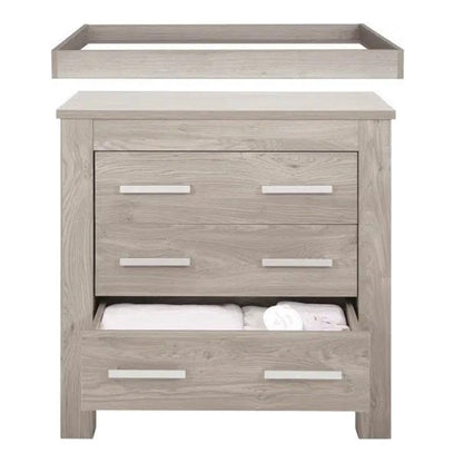 Babystyle Bordeaux Nursery Furniture Set - Ash - 3 Piece (Free Mattress)