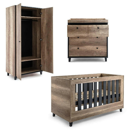 Babystyle MONTANA Nursery Furniture Set - 3 Piece (FREE Mattress)