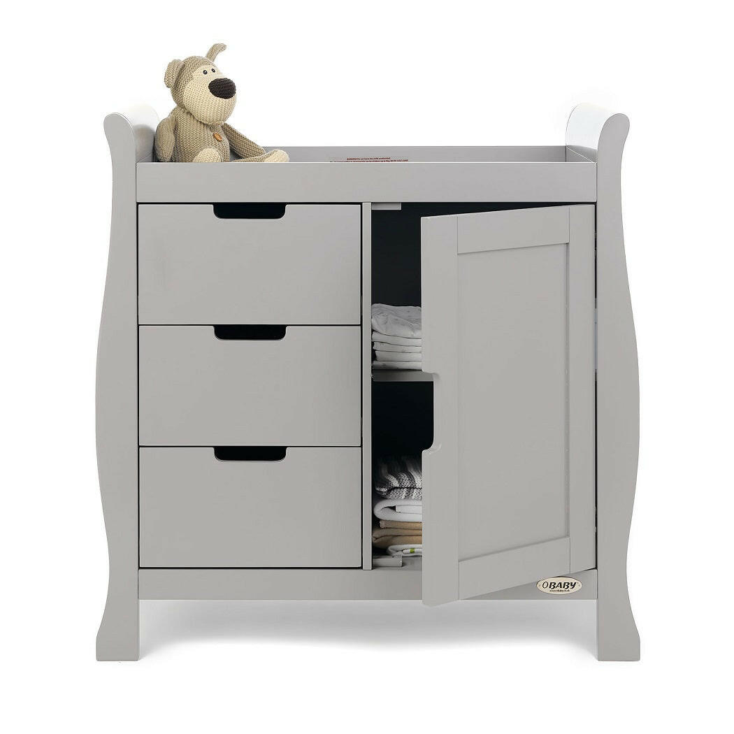 Obaby Stamford Classic Sleigh 3 Piece Room Set (Warm Grey)