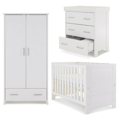 Obaby Nika 3 Piece Room Set (White Wash)