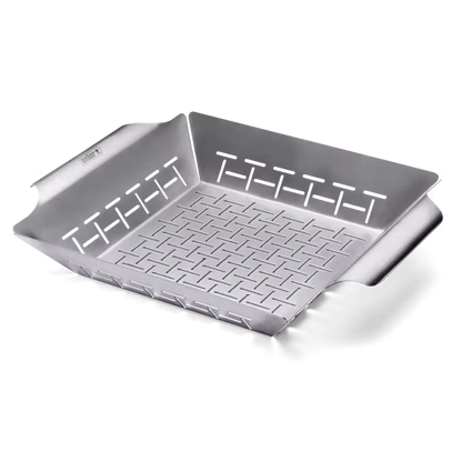 Weber Deluxe Square BBQ Grilling Basket Pan 6434