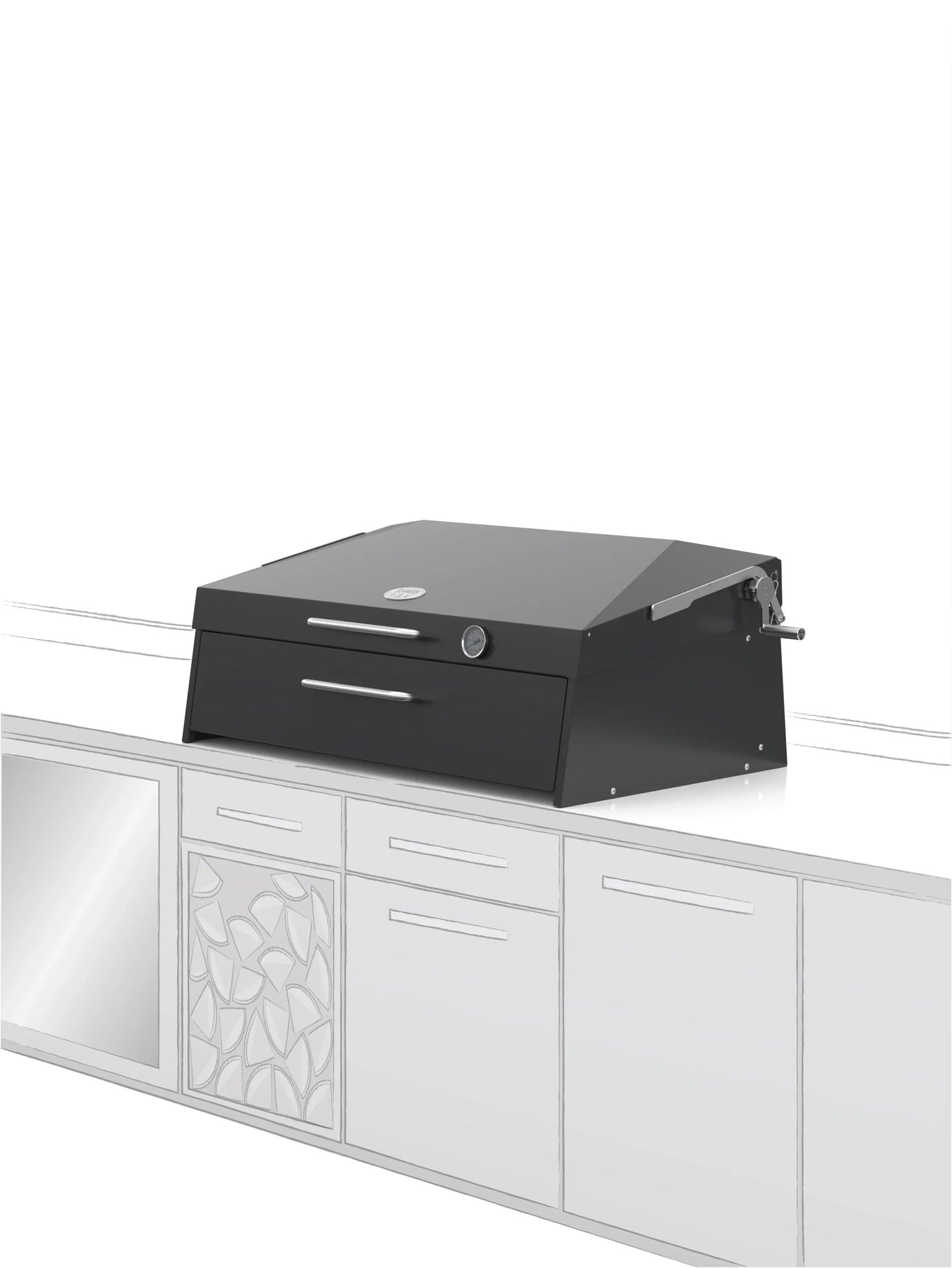 Flamery Large Asado BBQ with Split Grill and Firebox