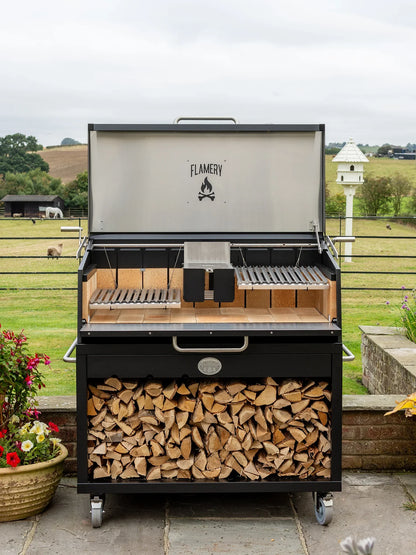 Flamery Large Asado BBQ with Split Grill and Firebox