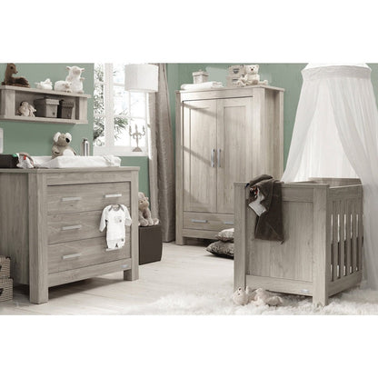 Babystyle Bordeaux Nursery Furniture Set - Ash - 3 Piece (Free Mattress)