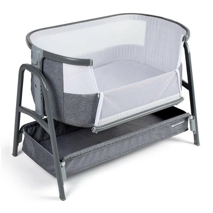 Ickle Bubba Stomp LUXE Travel System with Cirrus Car Seat & Base - Black/Midnight/Black - plus Bubba&Me Crib