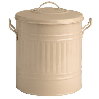 Cream Ash Bin with Lid