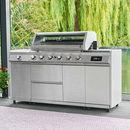 Grillstream Island 6 Burner Hybrid Gas & Charcoal BBQ