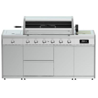 Grillstream Island 6 Burner Hybrid Gas & Charcoal BBQ