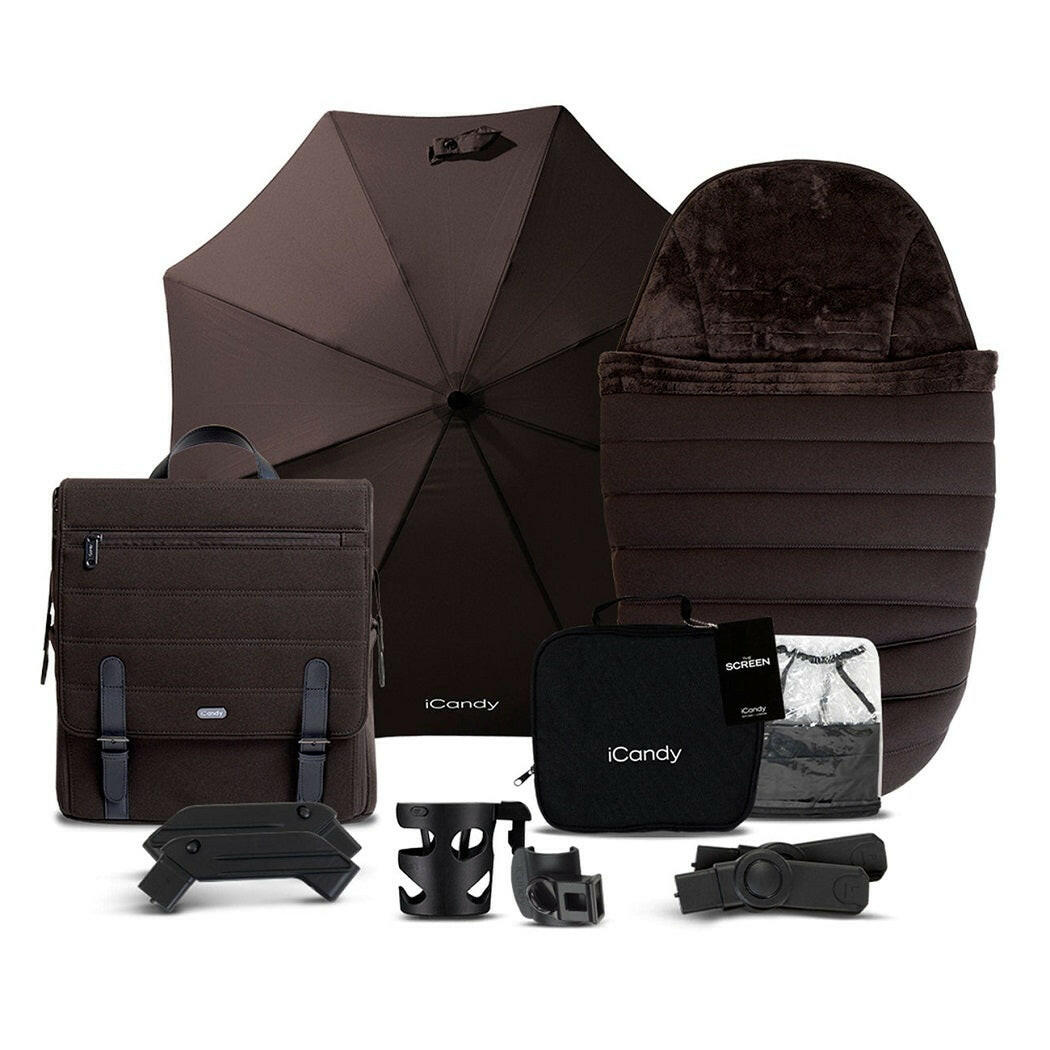 iCandy Peach 7 Pram Pushchair Complete Bundle (Pecan)