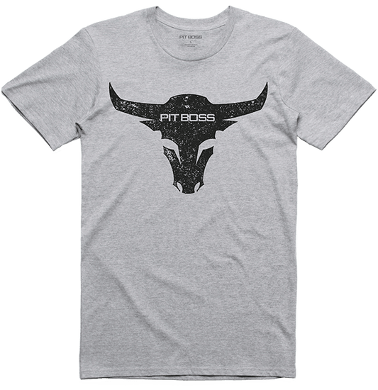 Pit Boss Men's Grey Bull T-Shirt EXTRA LARGE