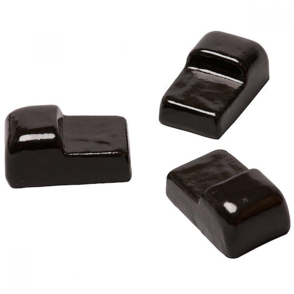 Set of 3 Black Ceramic Feet for Kamado Grills