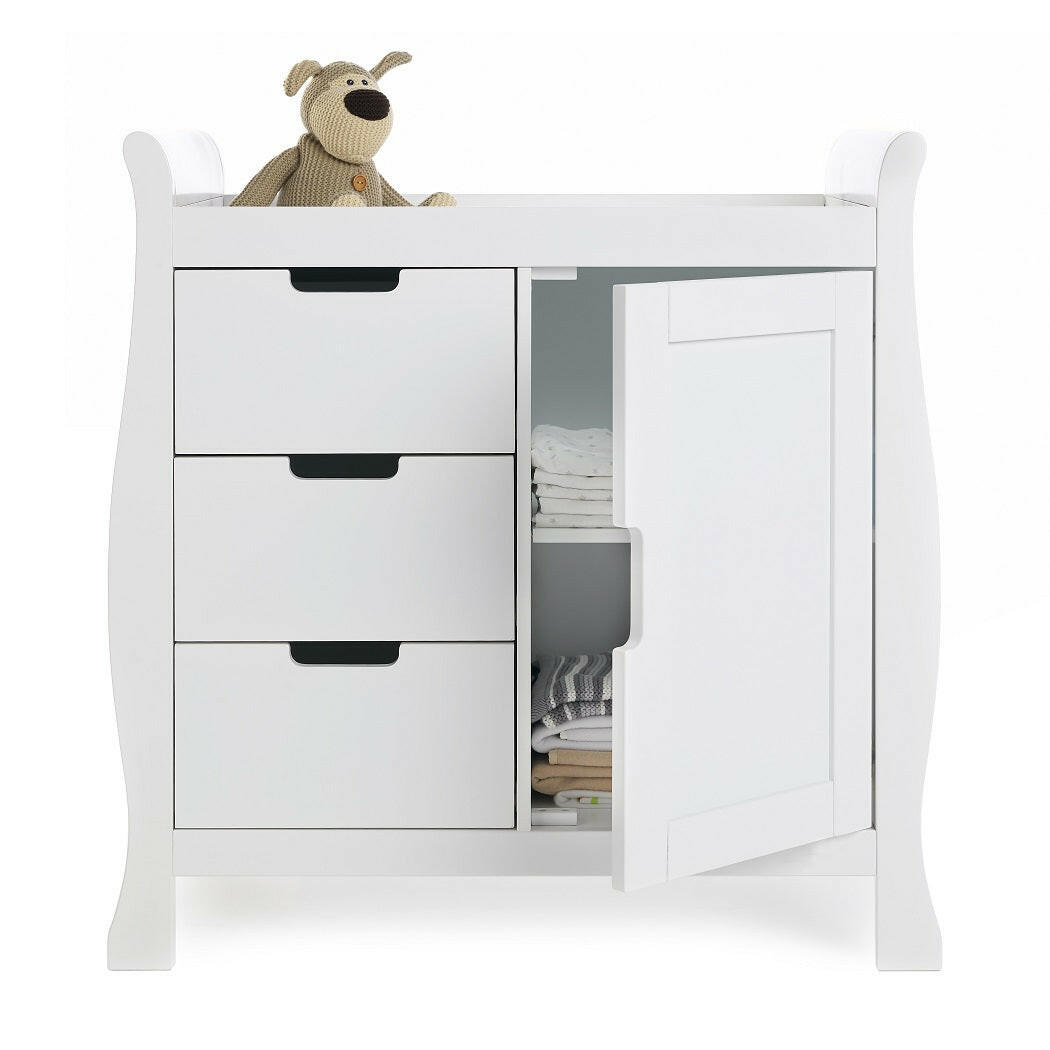 Obaby Stamford Mini Sleigh 3 Piece Room Set (White)
