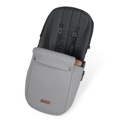 Ickle Bubba Stomp LUXE Travel System with Cirrus Car Seat & Base - Black/Pearl Grey/Tan - plus Bubba&Me Crib