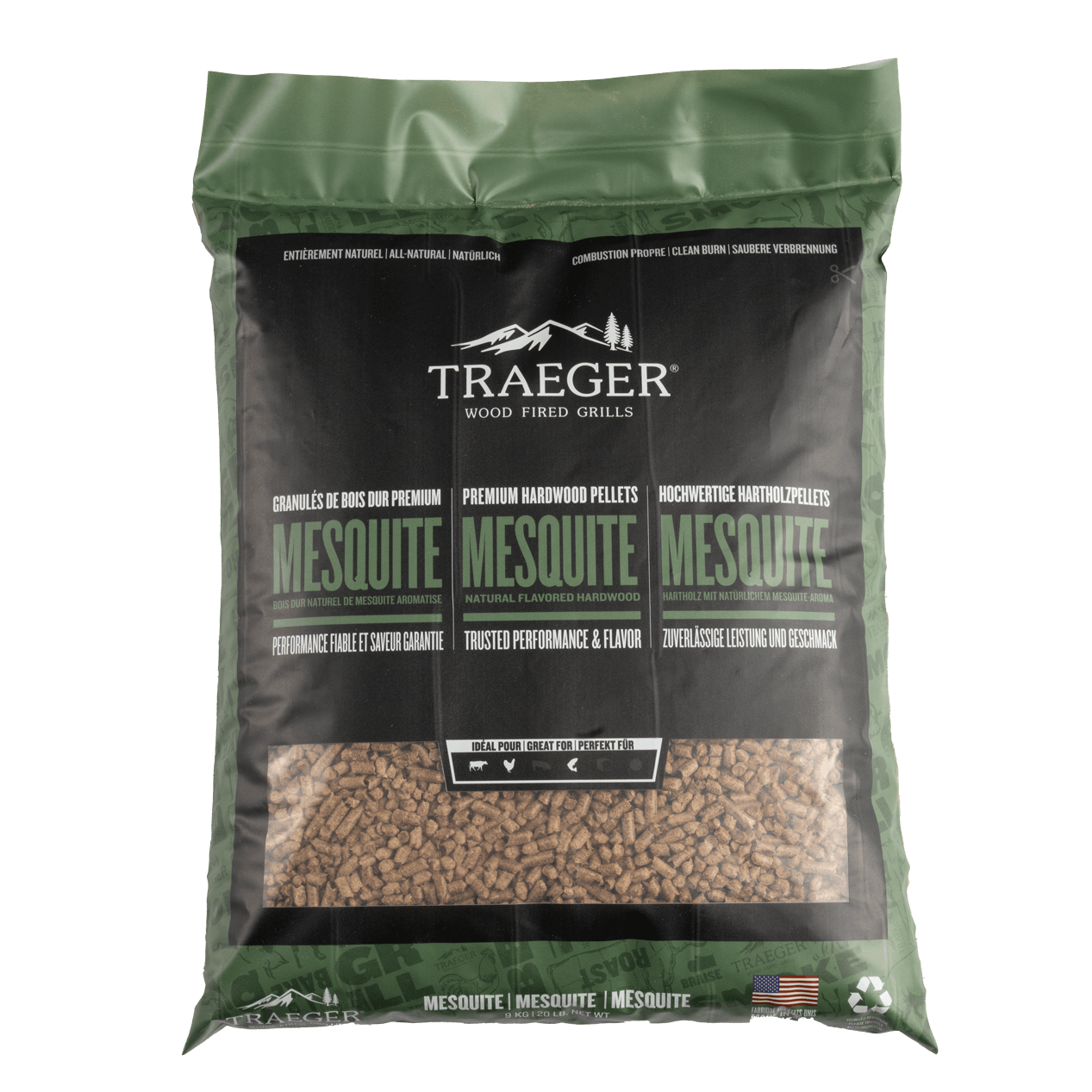 Traeger Mesquite Wood Pellets 20lb 9kg