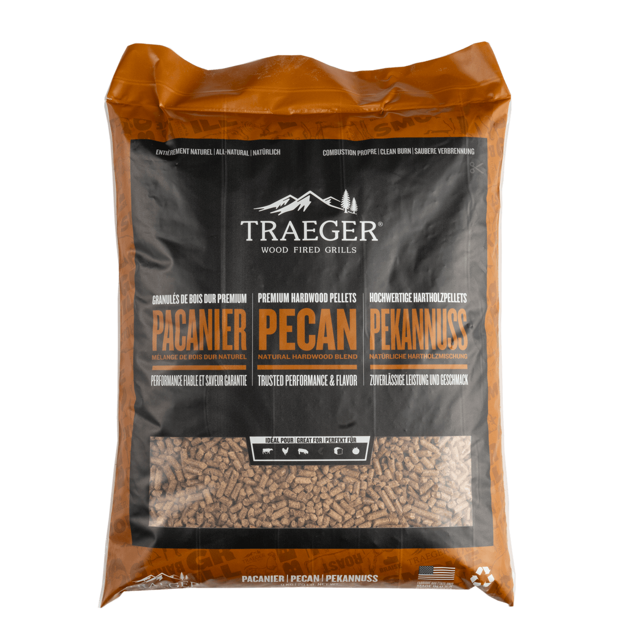 Traeger Pecan Wood Pellets 20lb 9kg