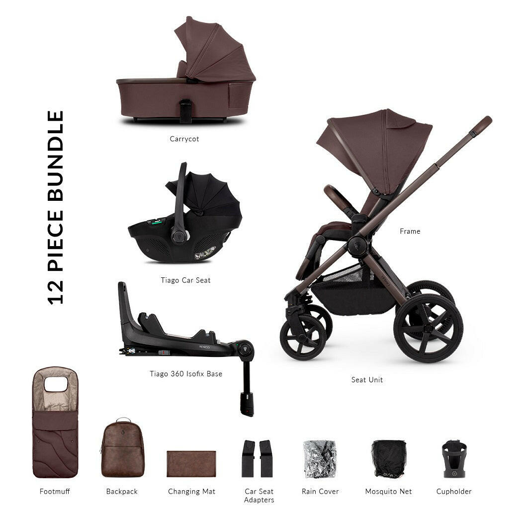 Venicci Upline 2 - SE Burgundy - 3in1 Travel System with Maxi-Cosi Pebble 360 Pro²