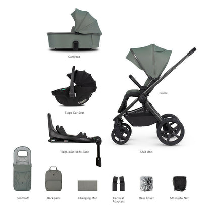 Venicci Upline 2 - Aloe - 3in1 Travel System with Maxi-Cosi Pebble 360 Pro²