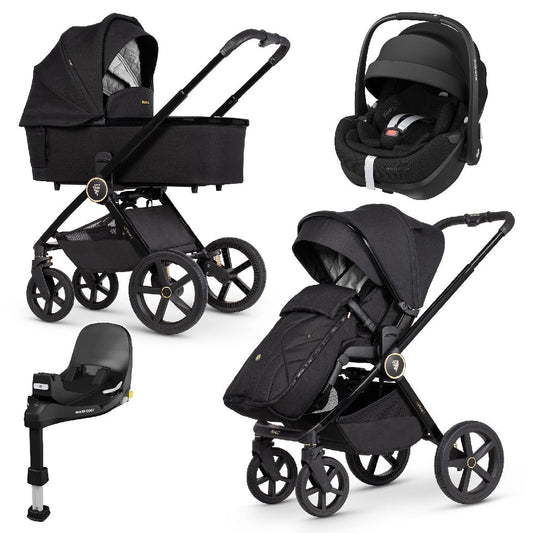 Venicci Upline 2 - All Black - 3in1 Travel System with Maxi-Cosi Pebble 360 Pro²